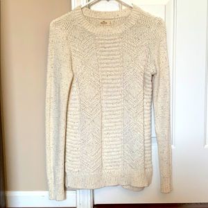 Hollister Cream-Colored Knit Sweater